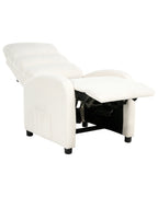 Recliner Chair OTUS with Footrest Boucle Off-White