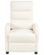 Recliner Chair OTUS with Footrest Boucle Off-White