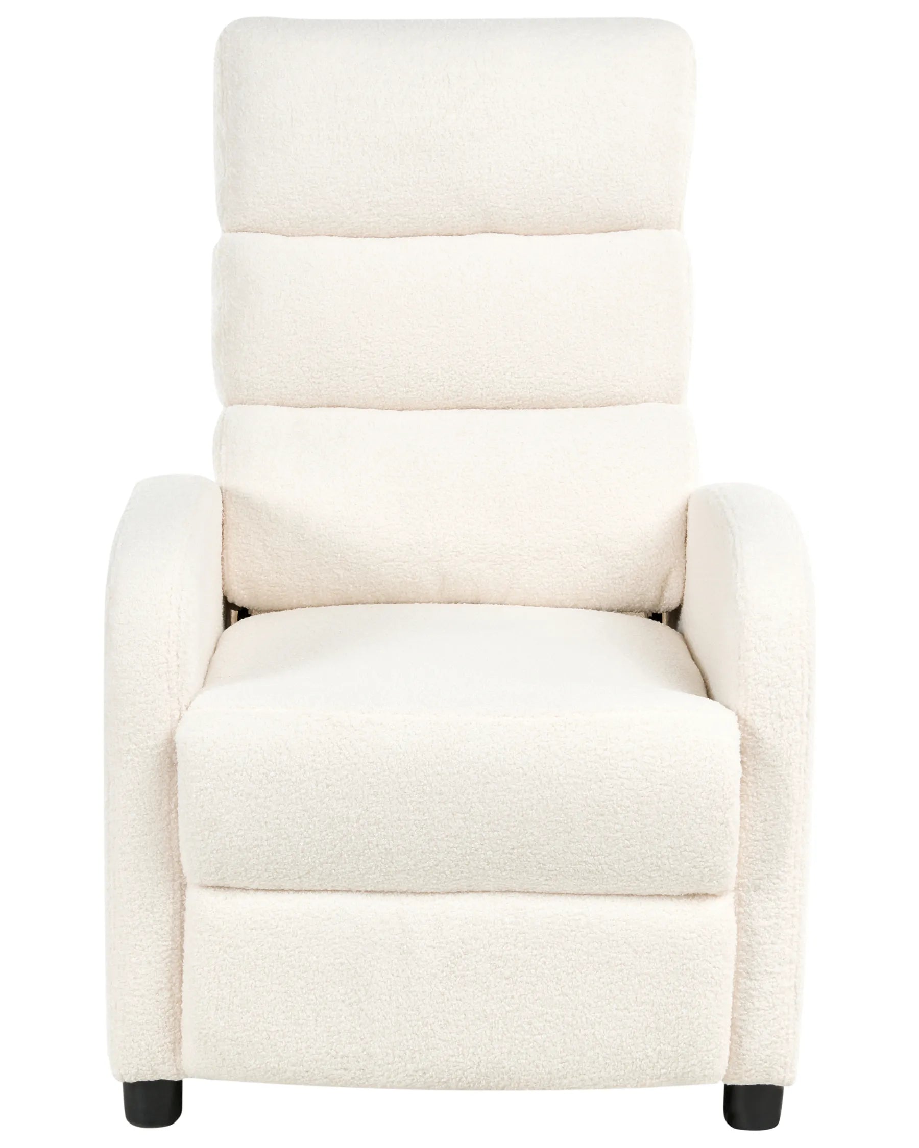 Recliner Chair OTUS with Footrest Boucle Off-White