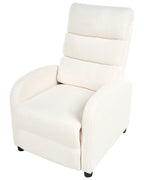 Recliner Chair OTUS with Footrest Boucle Off-White