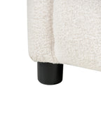 Recliner Chair OTUS with Footrest Boucle Off-White
