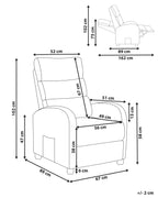 Recliner Chair OTUS with Footrest Boucle Off-White