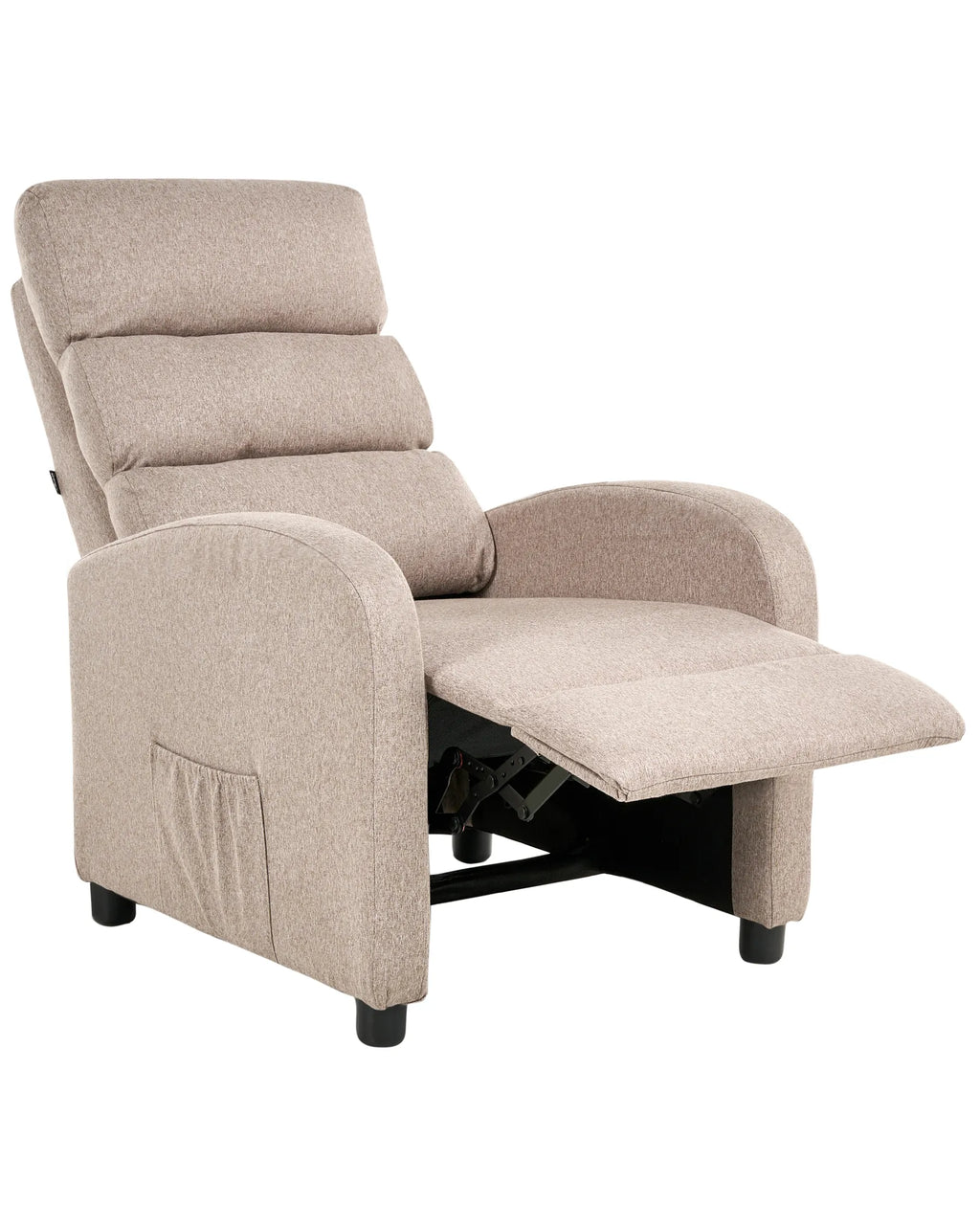Recliner Chair OTUS with Footrest Fabric Taupe