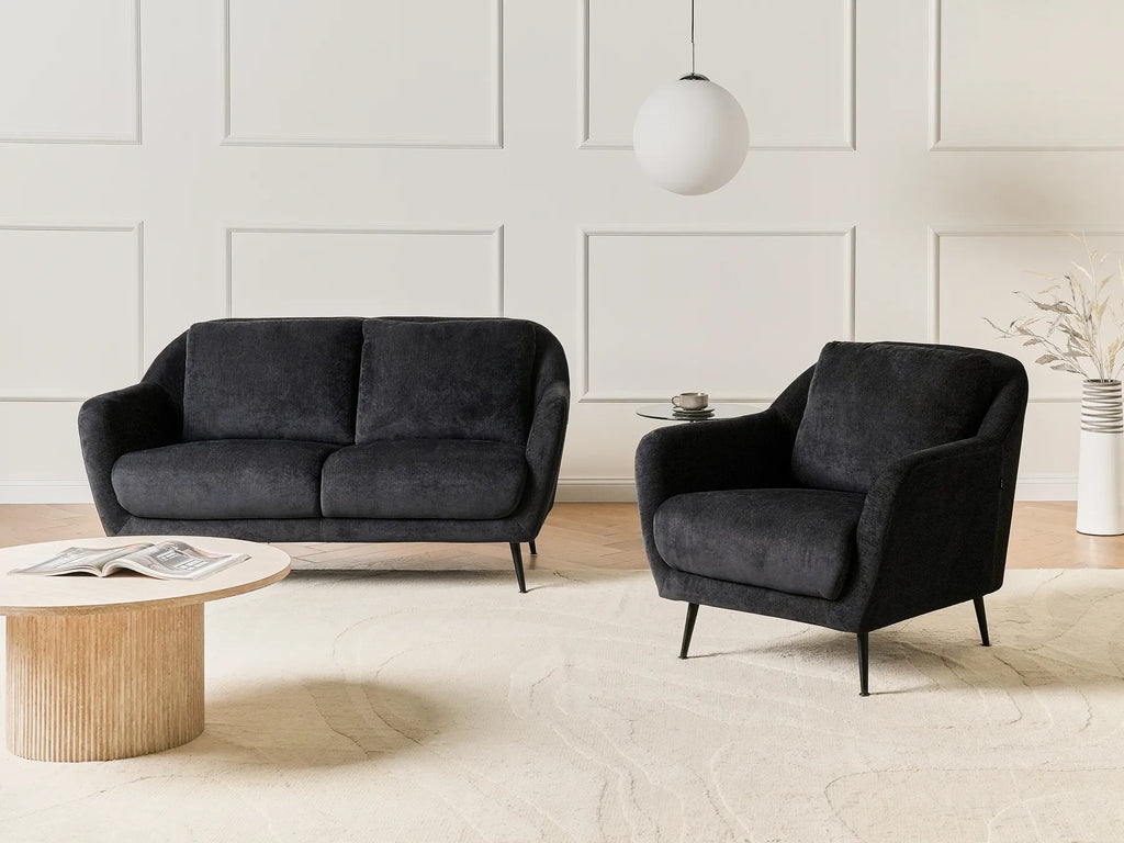 Armchair EIBY Chenille Black