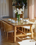 Set of 2 Dining Chairs WEIMAR Metal Light Brown