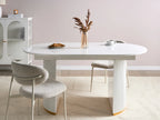 Extending Dining Table DULVERTON White 160/200 cm 90 cm