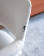 Set of 2 Dining Chairs CINEY Fabric Off-White