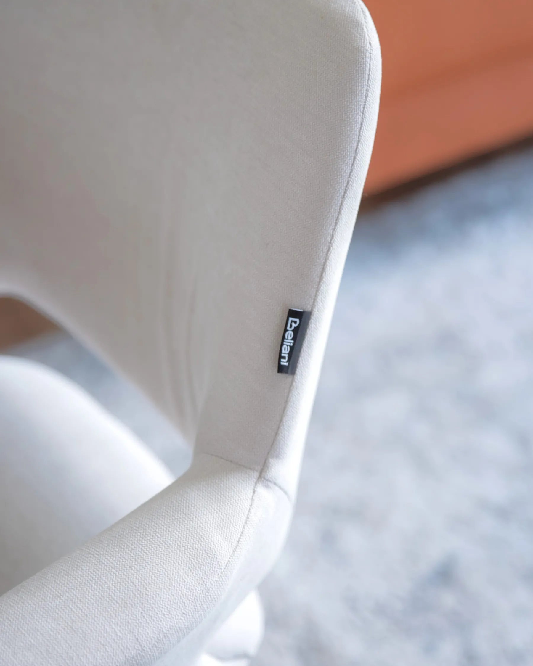 Set of 2 Dining Chairs CINEY Fabric Off-White
