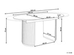 Extending Dining Table DULVERTON White 160/200 cm 90 cm