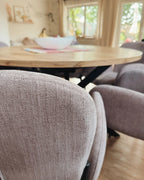 Set of 2 Dining Chairs ALBEE Fabric Pink