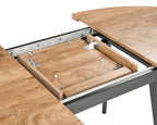 Extending Dining Table DUTTON Brown 140/180 cm 90 cm