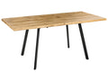 Extending Dining Table HARLOW Brown 140/180 cm 90 cm