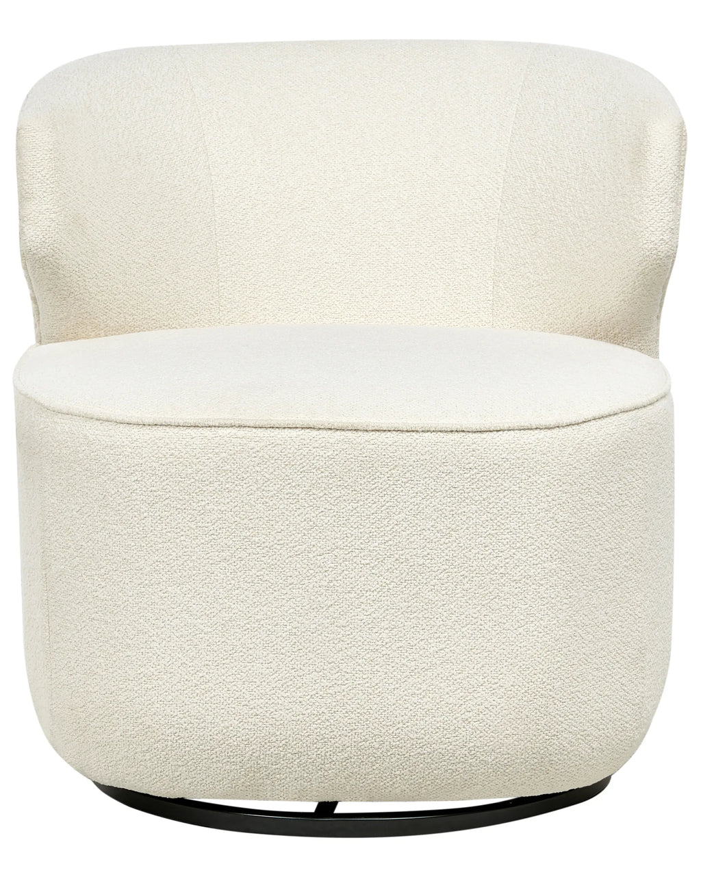 Swivel Armchair MOLLEBY Boucle Off-White