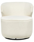 Swivel Armchair MOLLEBY Boucle Off-White