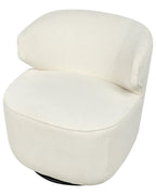 Swivel Armchair MOLLEBY Boucle Off-White