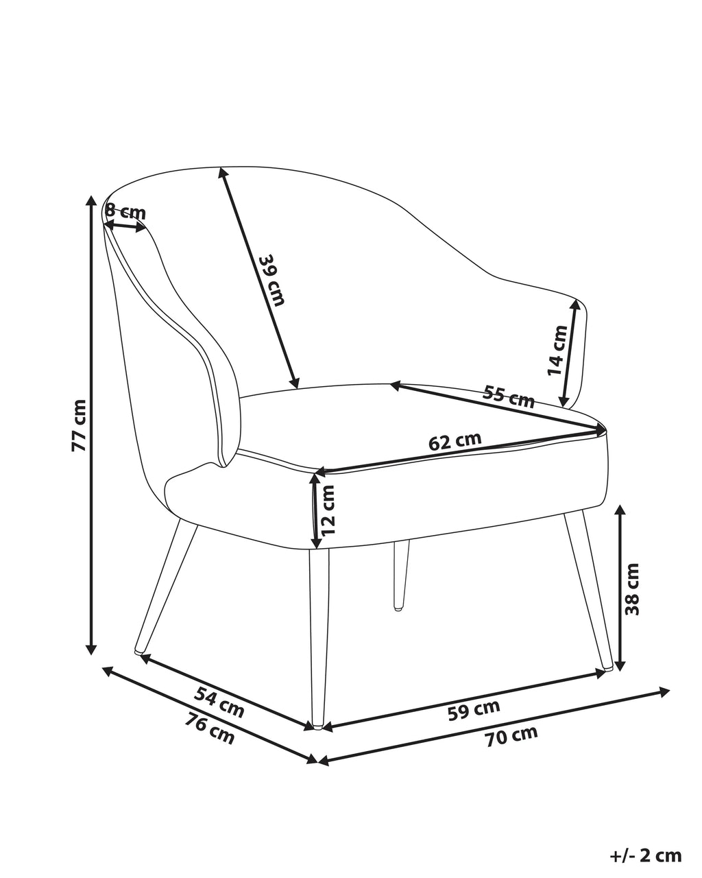 Armchair KAYLA Boucle Off-White