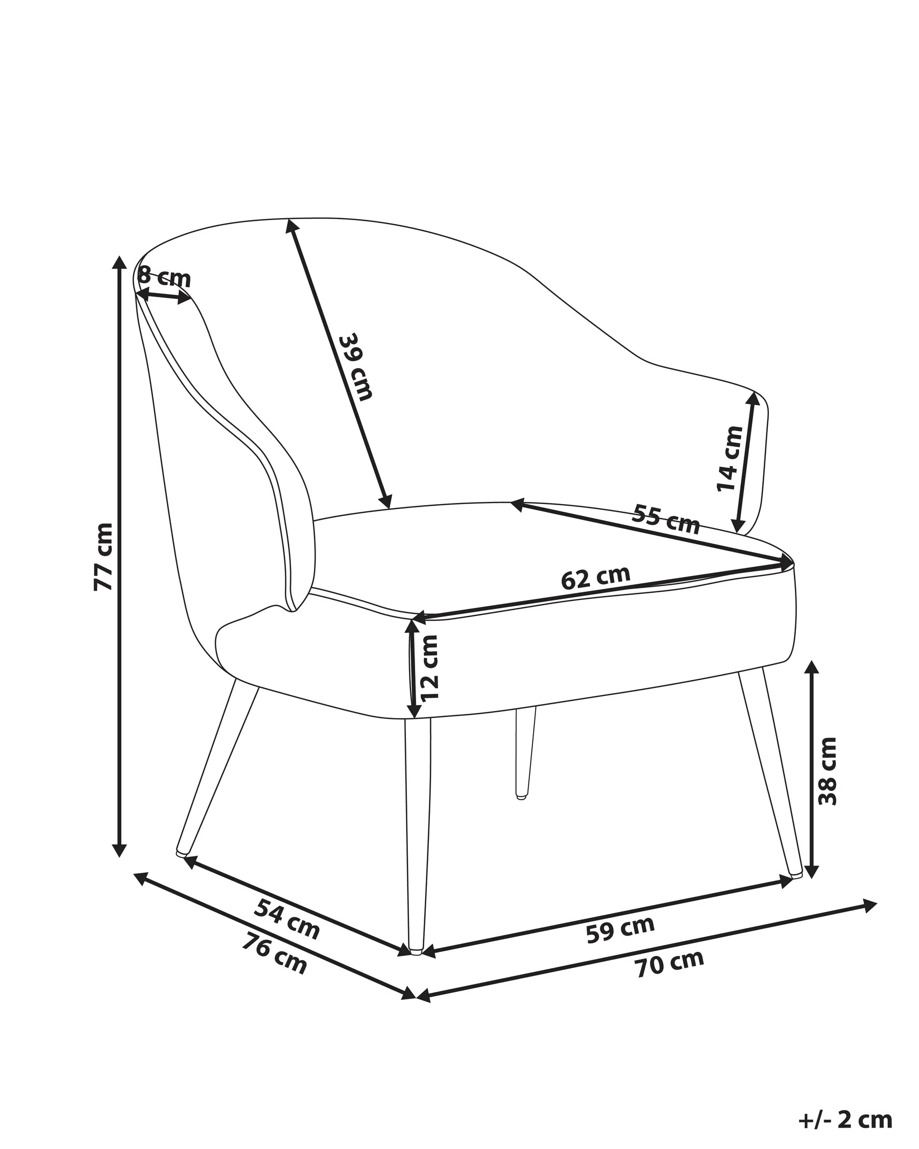 Armchair KAYLA Boucle Off-White