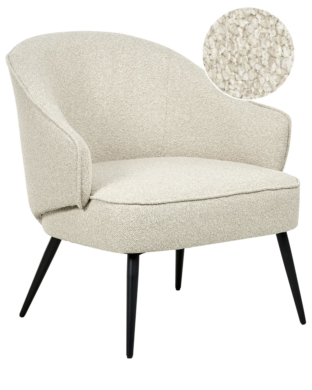 Armchair MERANO Boucle Light Beige – main product view