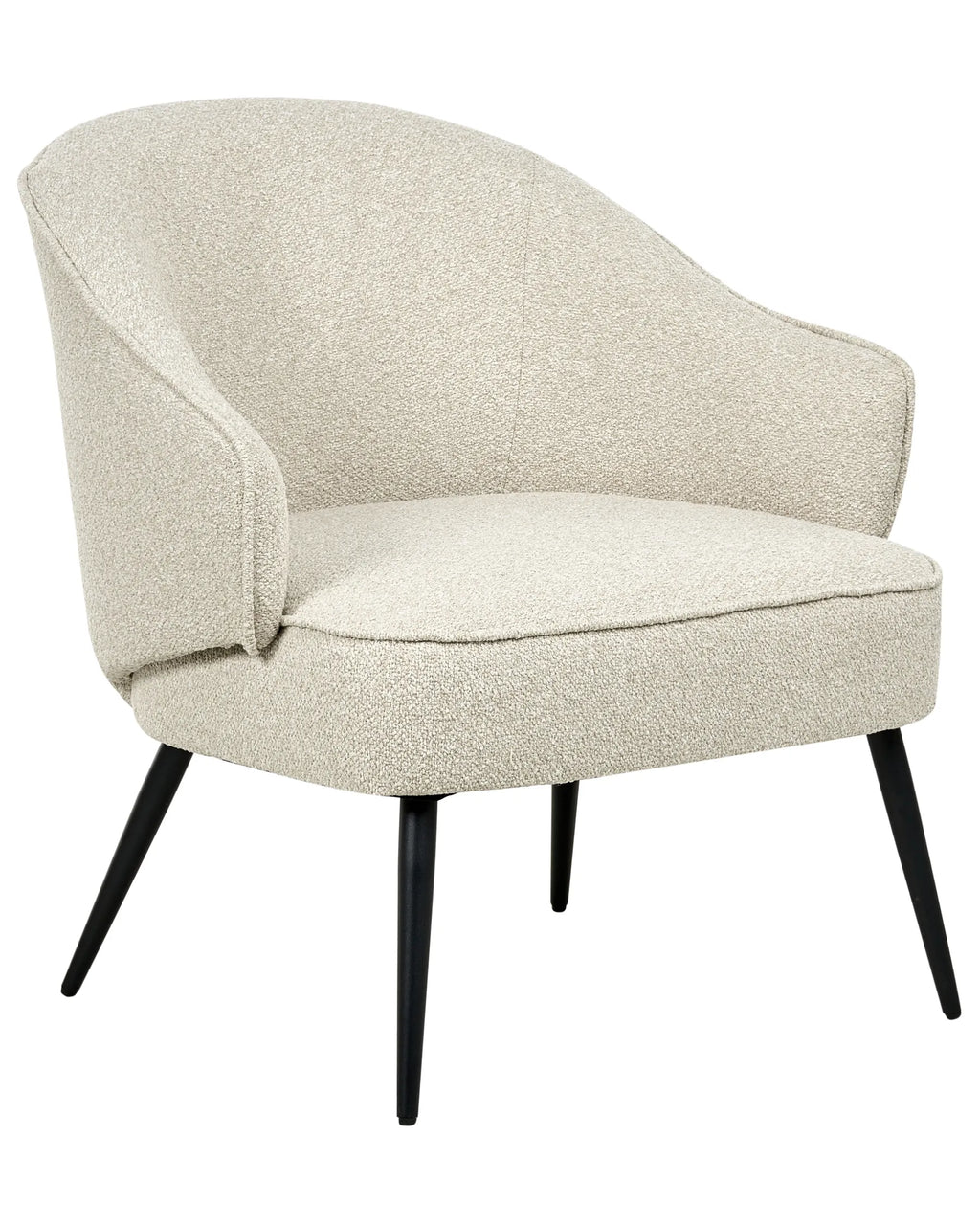 Armchair MERANO Boucle Light Beige – front view