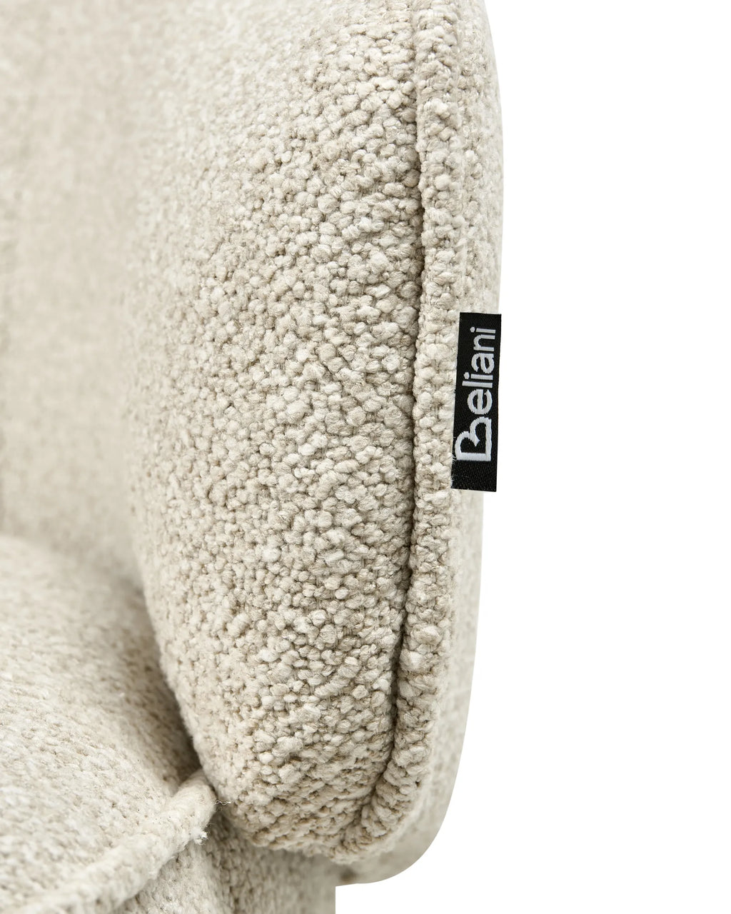 Armchair MERANO Boucle Light Beige – seat and armrest detail