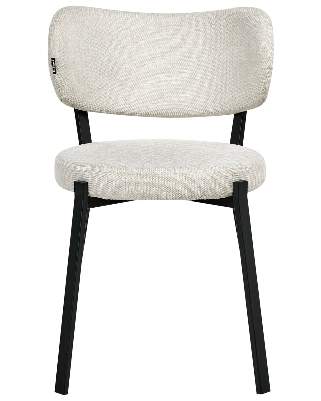Set of 2 Dining Chairs BRONTE Fabric Light Beige