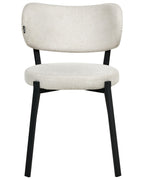 Set of 2 Dining Chairs BRONTE Fabric Light Beige