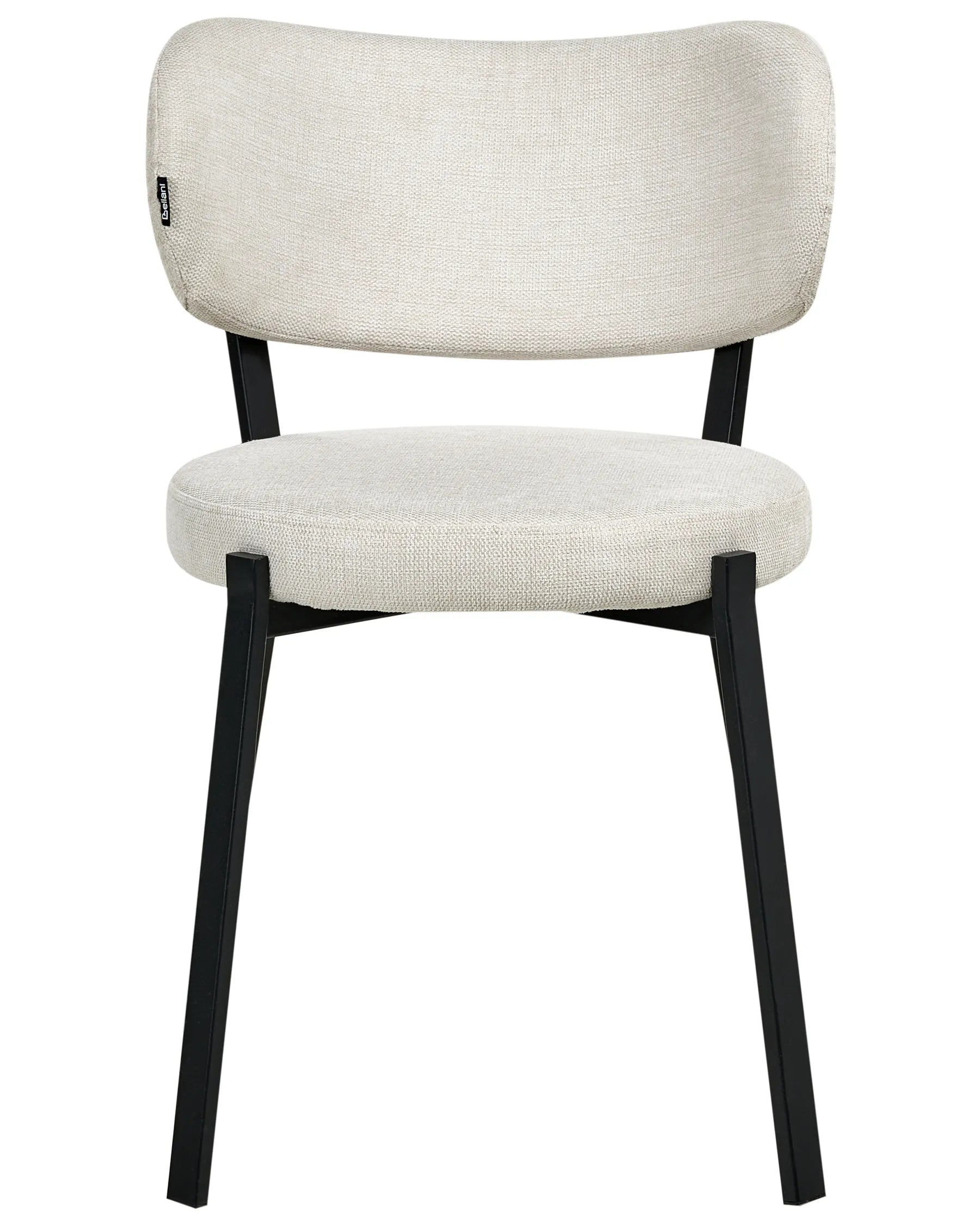 Set of 2 Dining Chairs BRONTE Fabric Light Beige