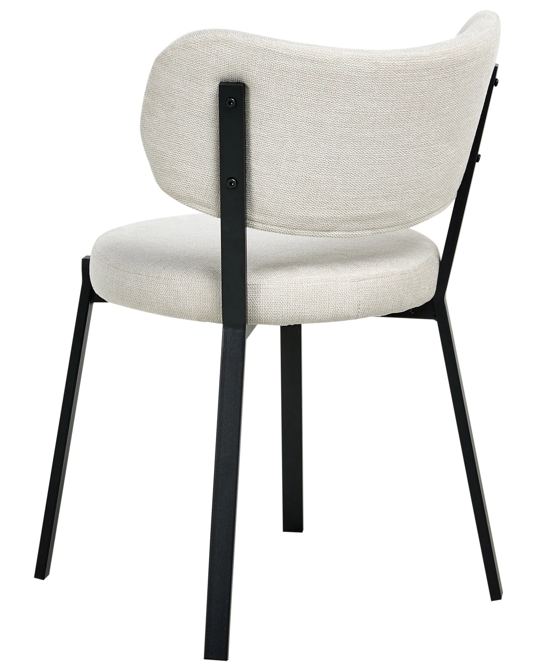 Set of 2 Dining Chairs BRONTE Fabric Light Beige