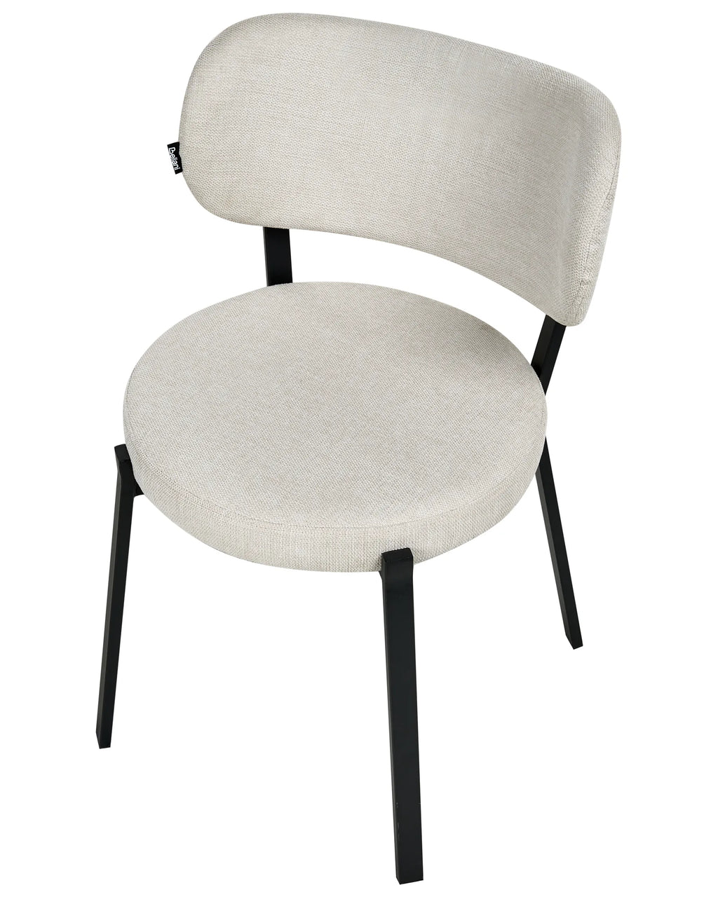 Set of 2 Dining Chairs BRONTE Fabric Light Beige