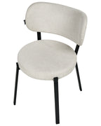 Set of 2 Dining Chairs BRONTE Fabric Light Beige