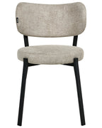 Set of 2 Dining Chairs BRONTE Fabric Beige