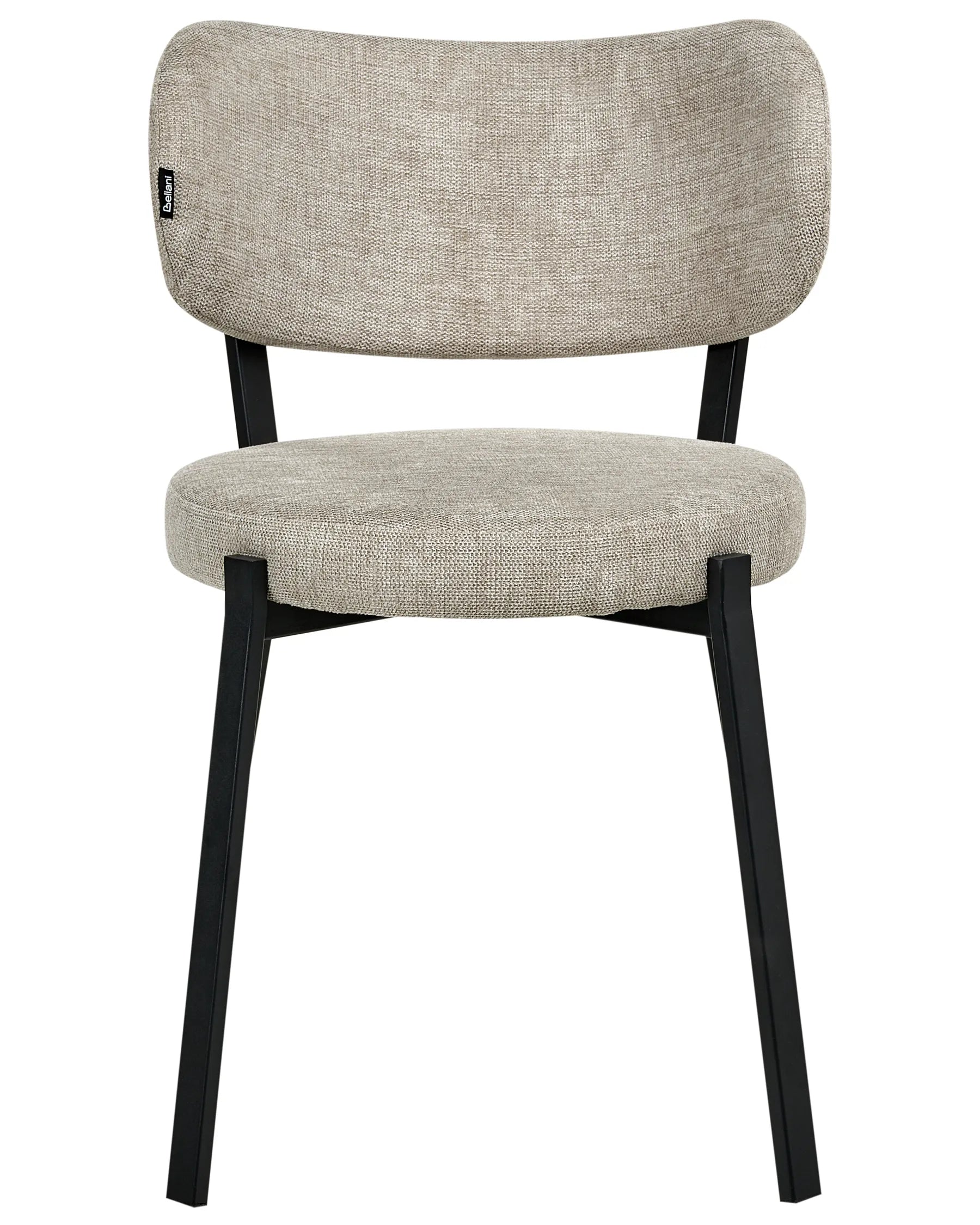Set of 2 Dining Chairs BRONTE Fabric Beige