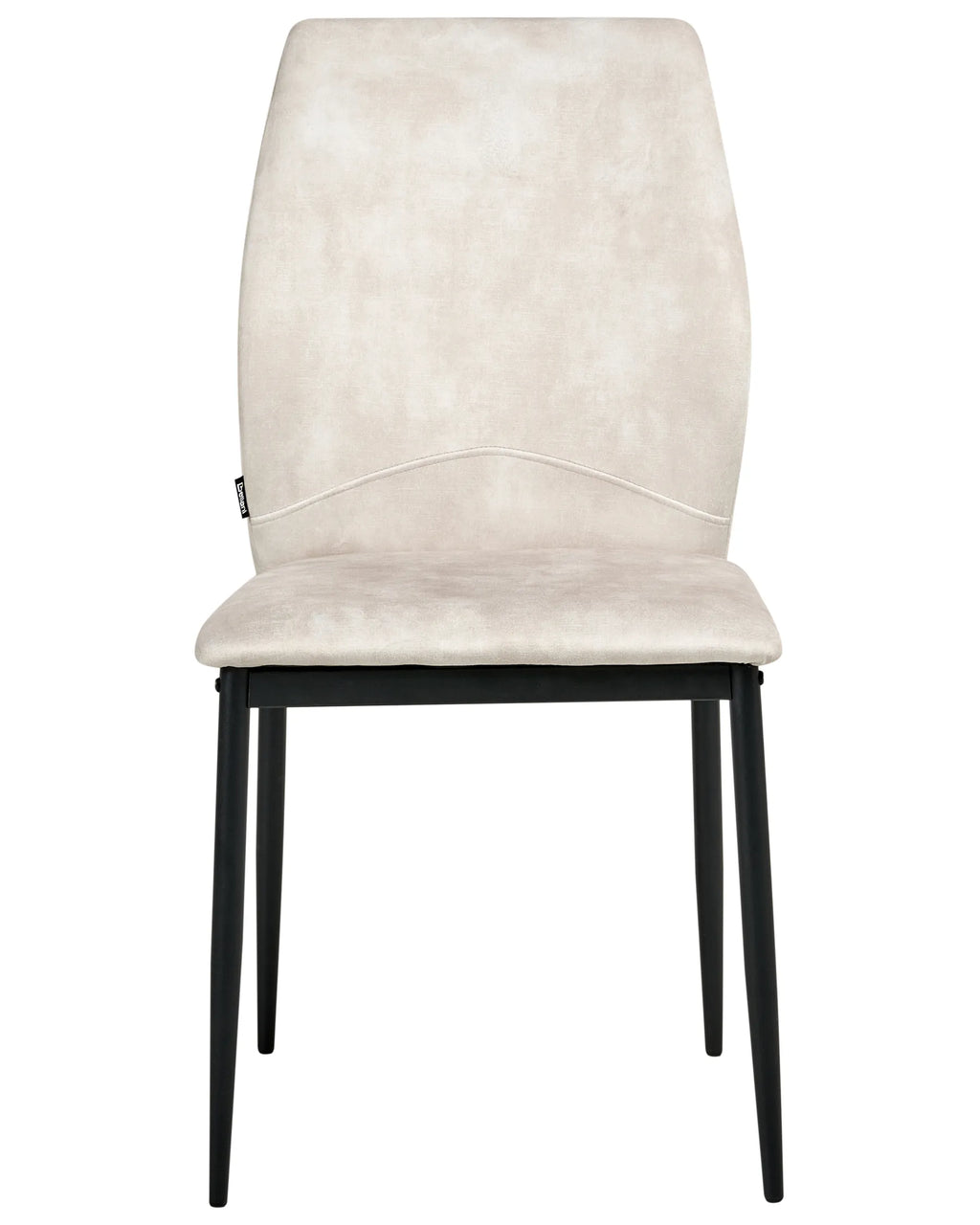 Set of 4 Dining Chairs ROCHEPORT Fabric Light Beige