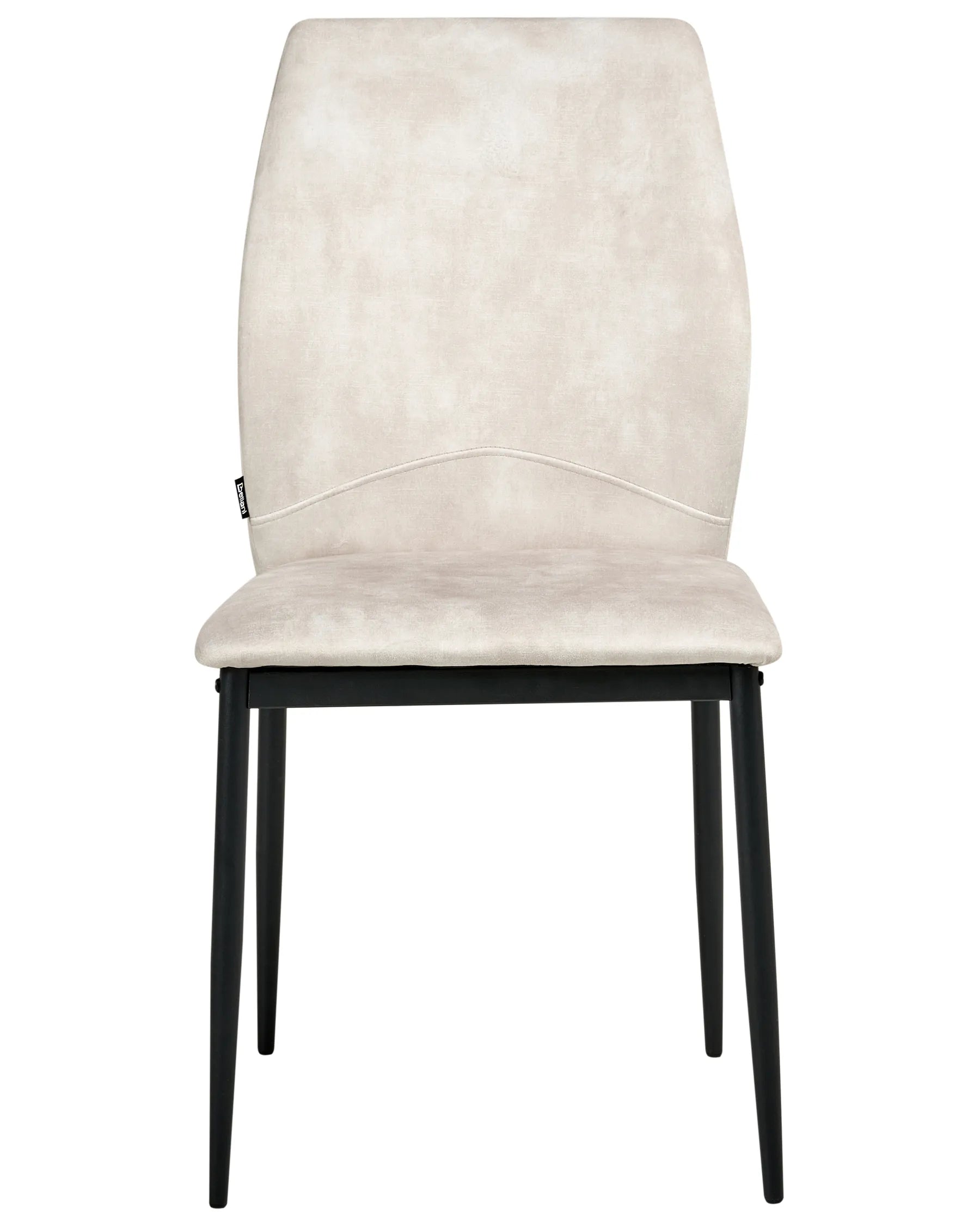 Set of 4 Dining Chairs ROCHEPORT Fabric Light Beige