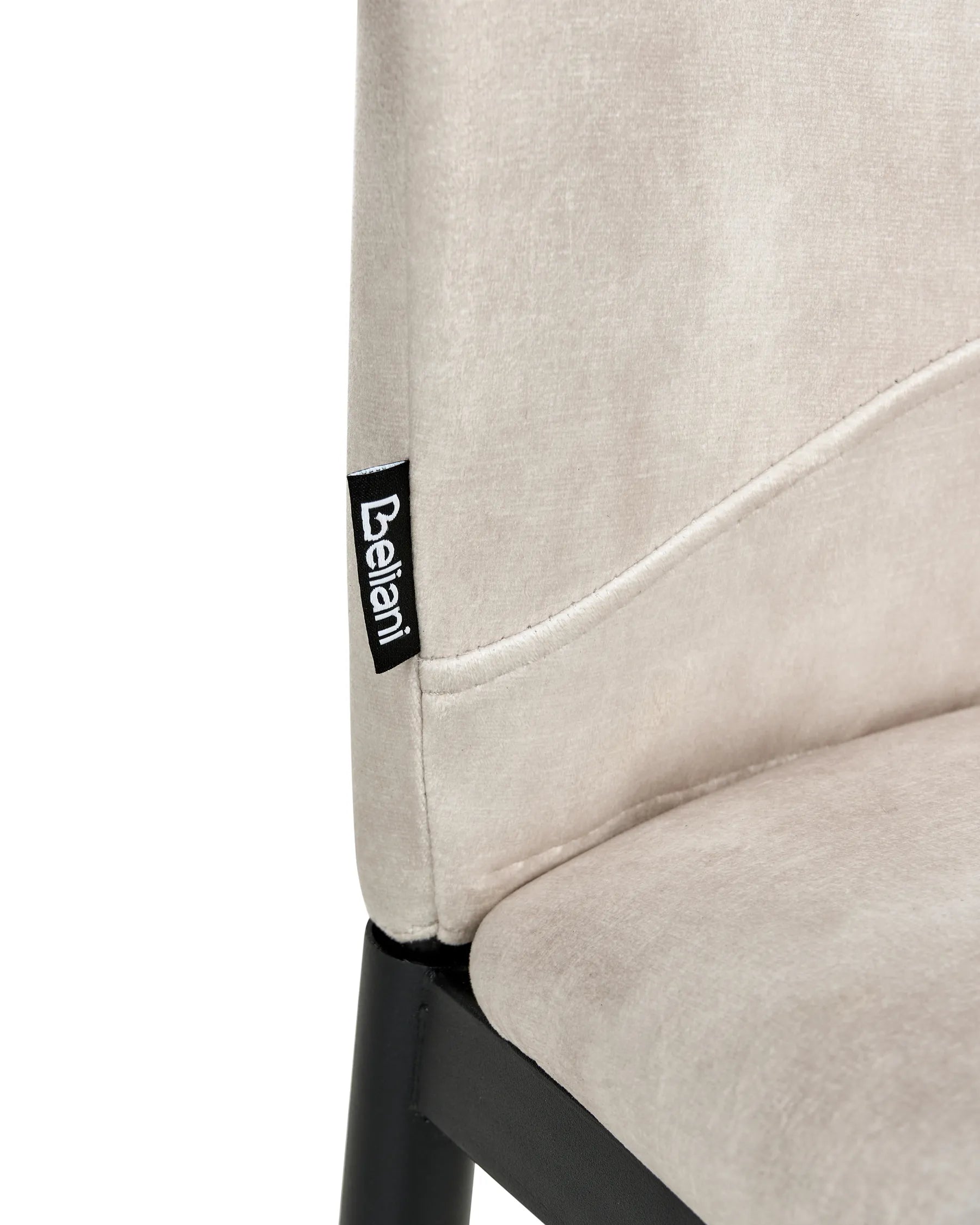 Set of 4 Dining Chairs ROCHEPORT Fabric Light Beige