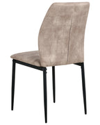 Set of 4 Dining Chairs ROCHEPORT Fabric Taupe