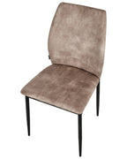 Set of 4 Dining Chairs ROCHEPORT Fabric Taupe