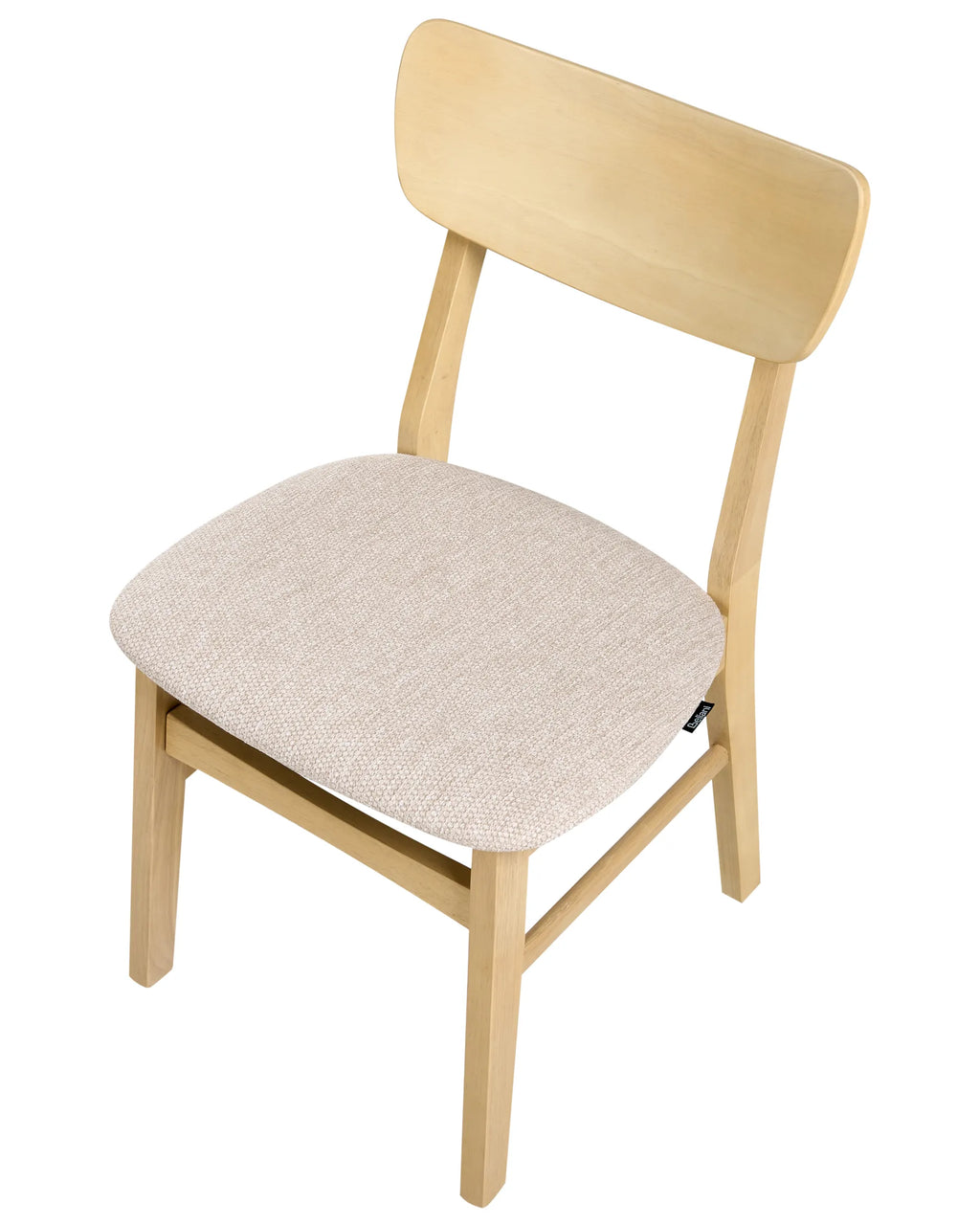 Set of 2 Dining Chairs ANOKA Wood Light Brown/ Beige