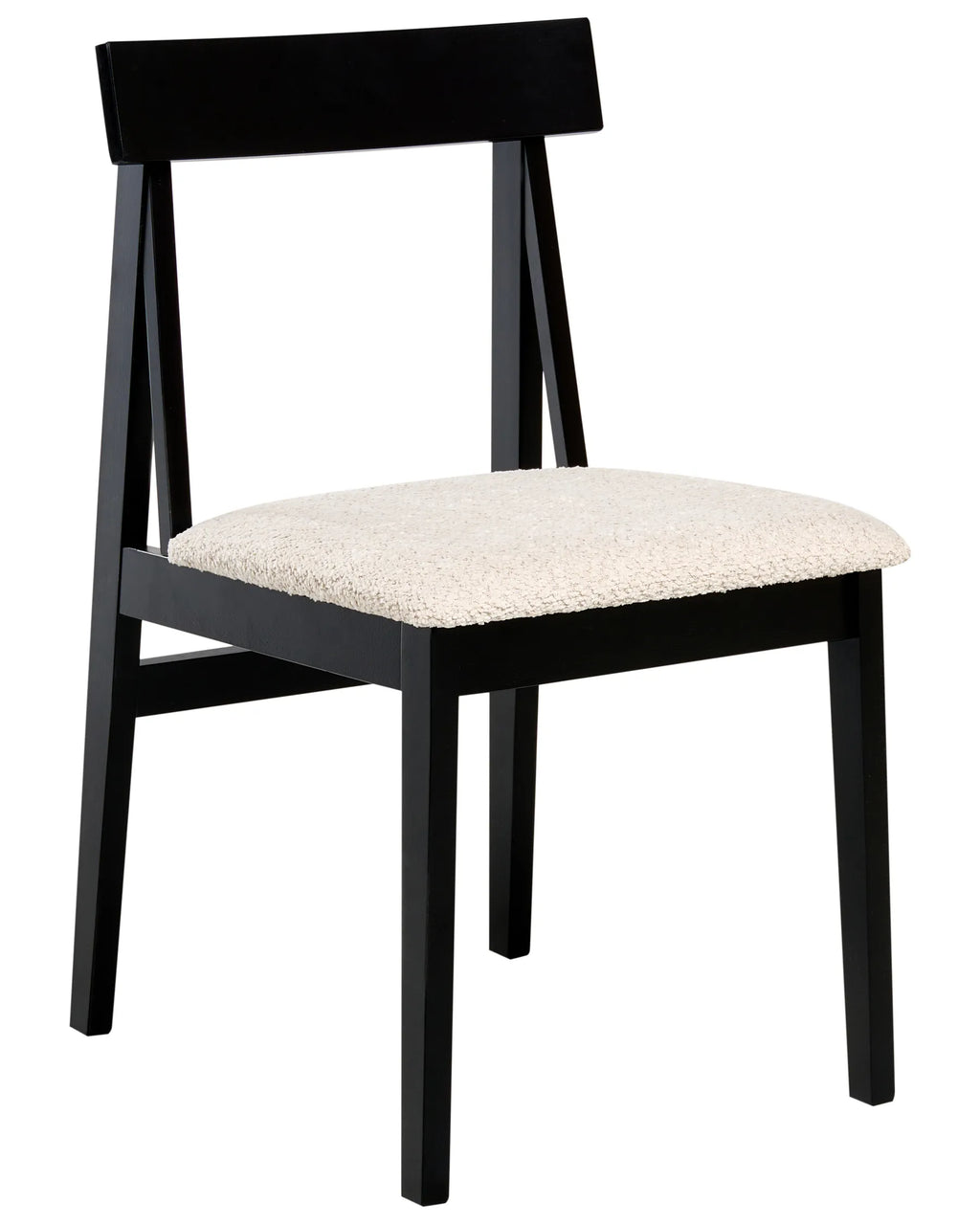 Set of 2 Dining Chairs ISLE Wood Black/ Beige