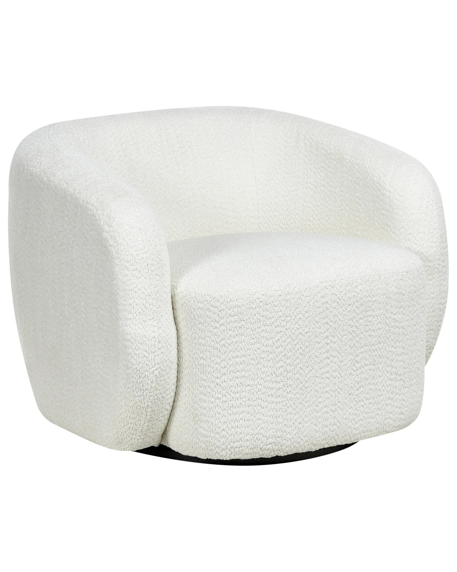 Swivel Armchair TORE Fabric Off-White