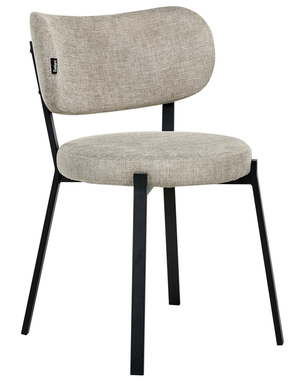 Set of 2 Dining Chairs BRONTE Fabric Beige