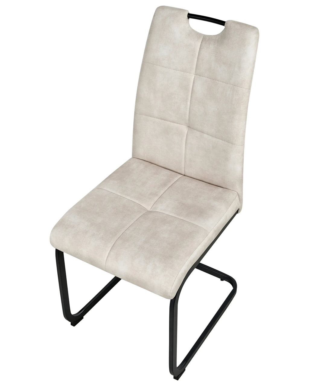Set of 4 Dining Chairs CISCO Fabric Light Beige