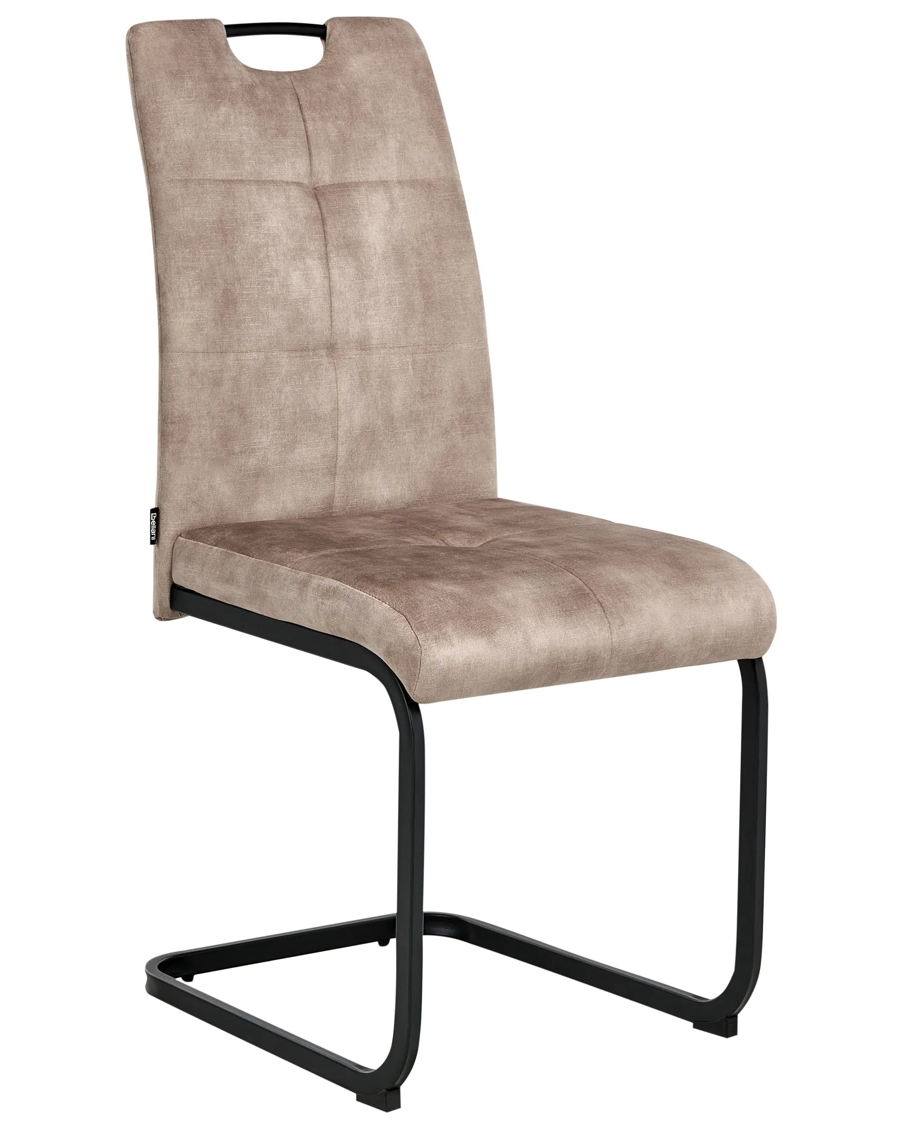 Set of 4 Dining Chairs CISCO Fabric Taupe
