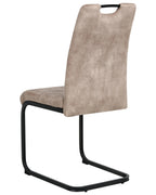 Set of 4 Dining Chairs CISCO Fabric Taupe