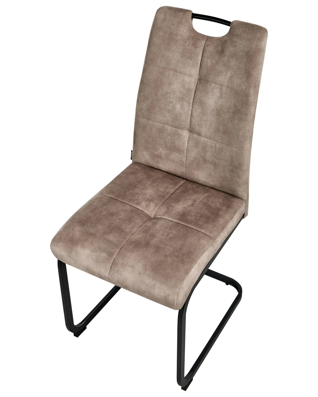 Set of 4 Dining Chairs CISCO Fabric Taupe