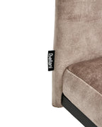 Set of 4 Dining Chairs CISCO Fabric Taupe