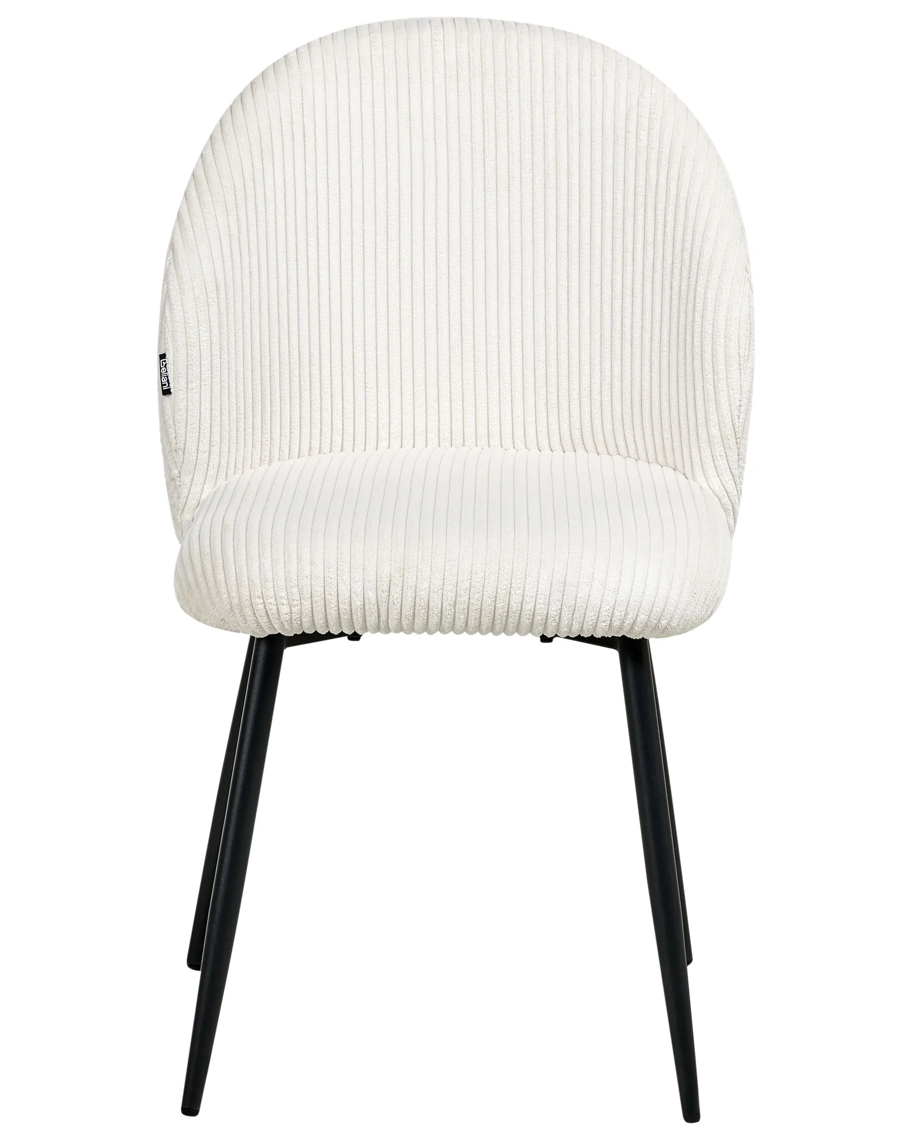 Set of 2 Dining Chairs ELOY Corduroy Off-White