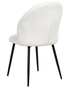 Set of 2 Dining Chairs ELOY Corduroy Off-White