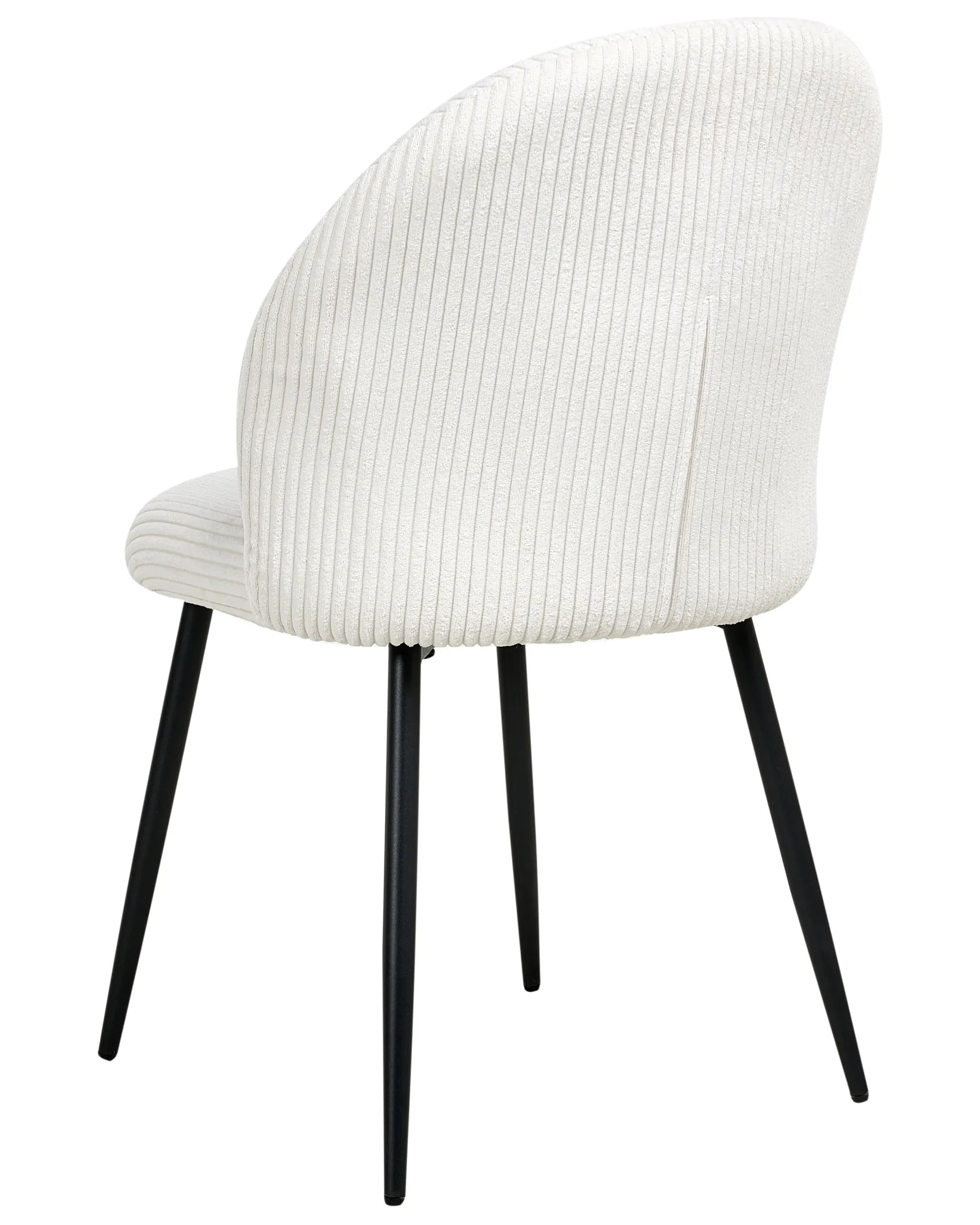 Set of 2 Dining Chairs ELOY Corduroy Off-White