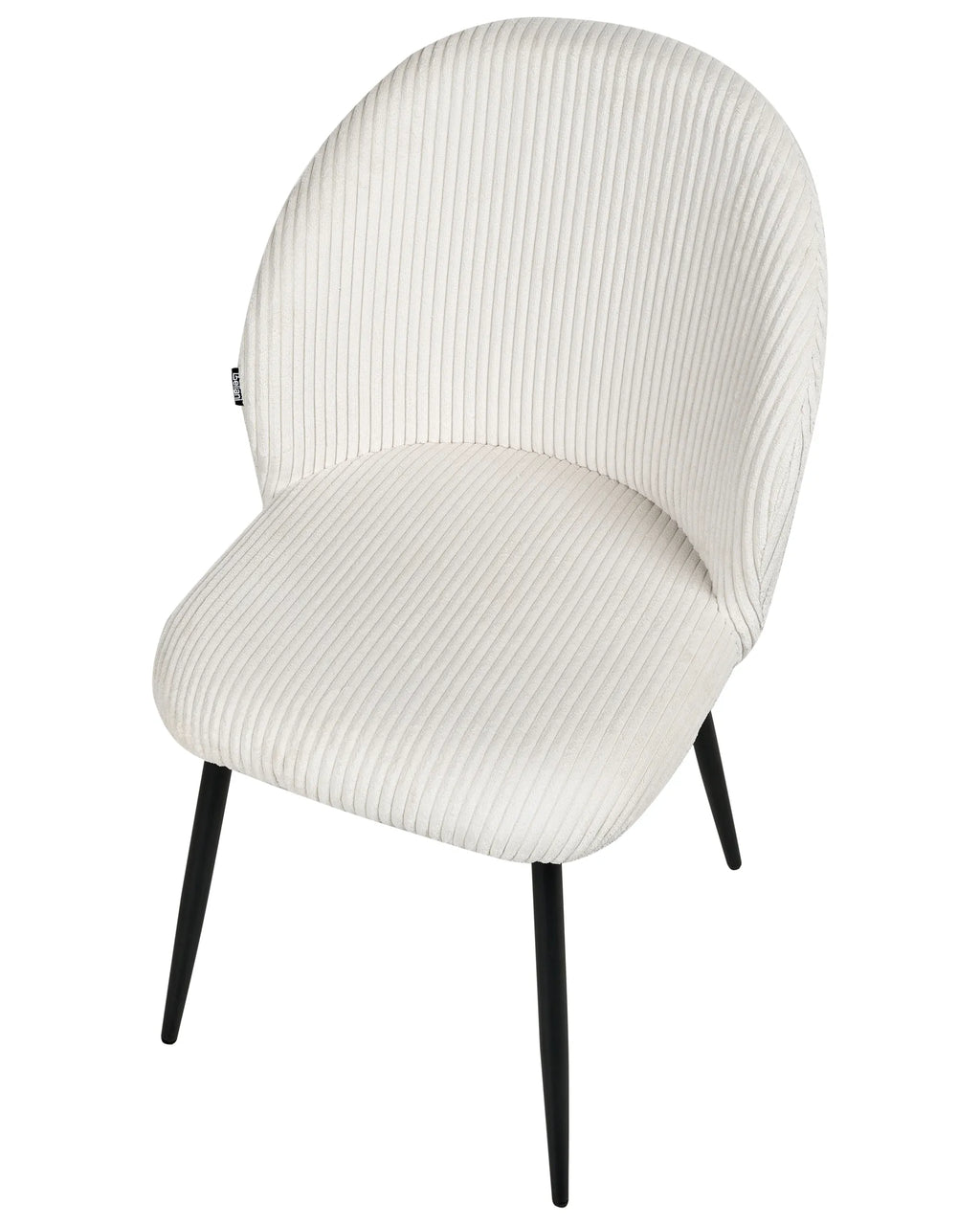 Set of 2 Dining Chairs ELOY Corduroy Off-White